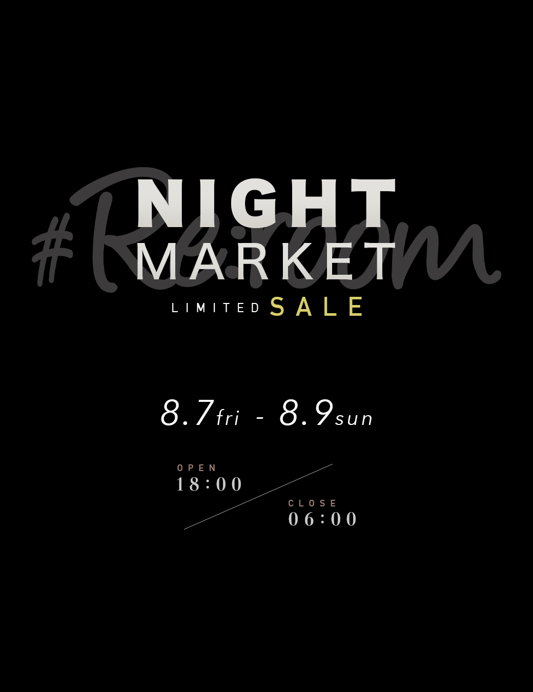 【夜限定の特別セール開催|8/7(金)18:00より3日間限定】