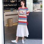 楽ちん可愛い！カラフルボーダーでつくる夏の主役ワンピースコーデ