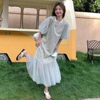 ふんわりチュールで主役級♡大人可愛いエアリーワンピースコーデ