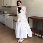 清楚×クラシカル♡ボタンワンピでつくる大人のナチュラル夏コーデ