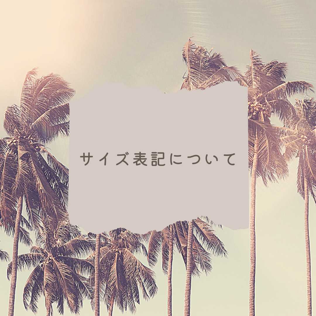 サイズ表記について
