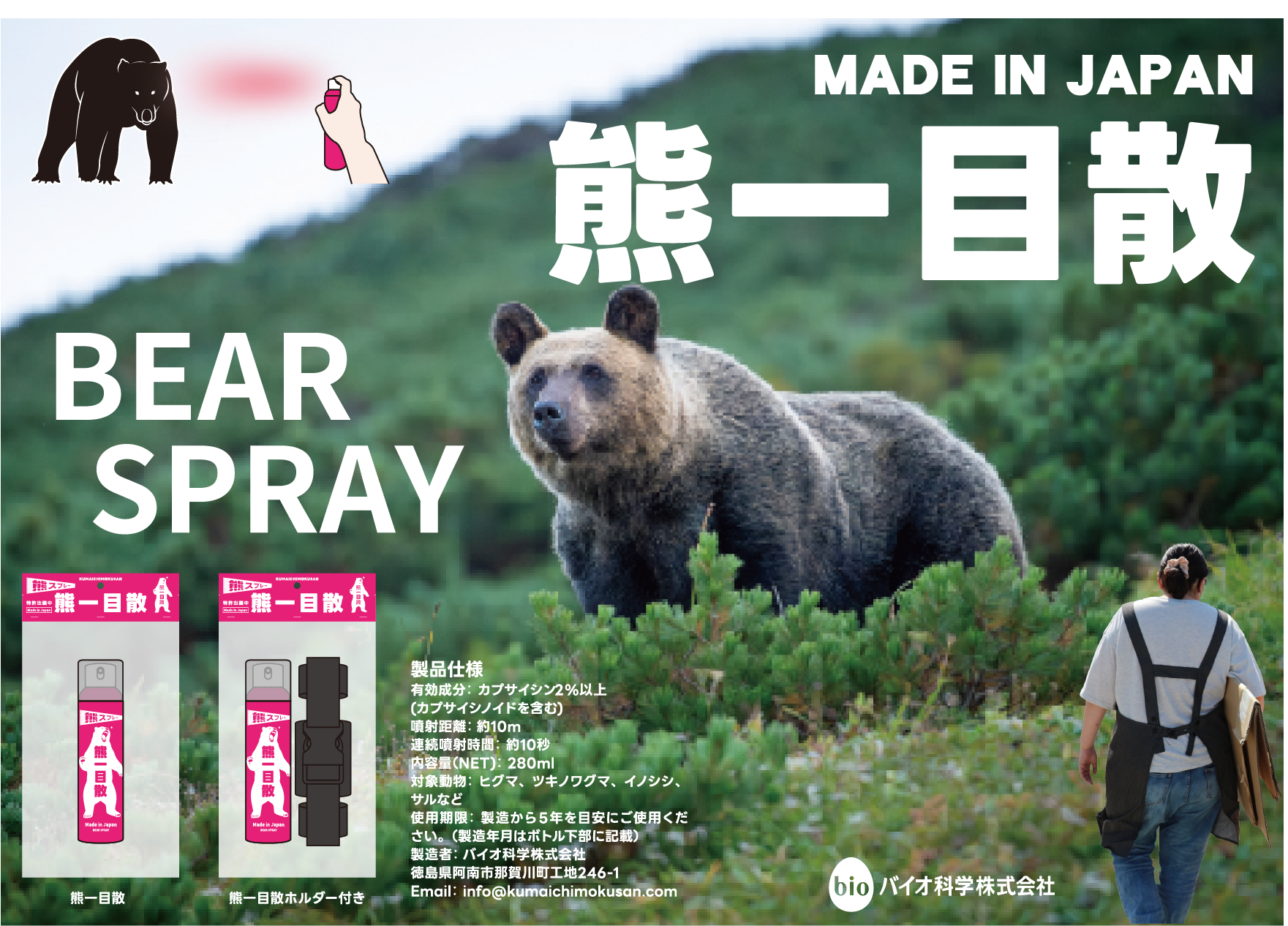 熊一目散！