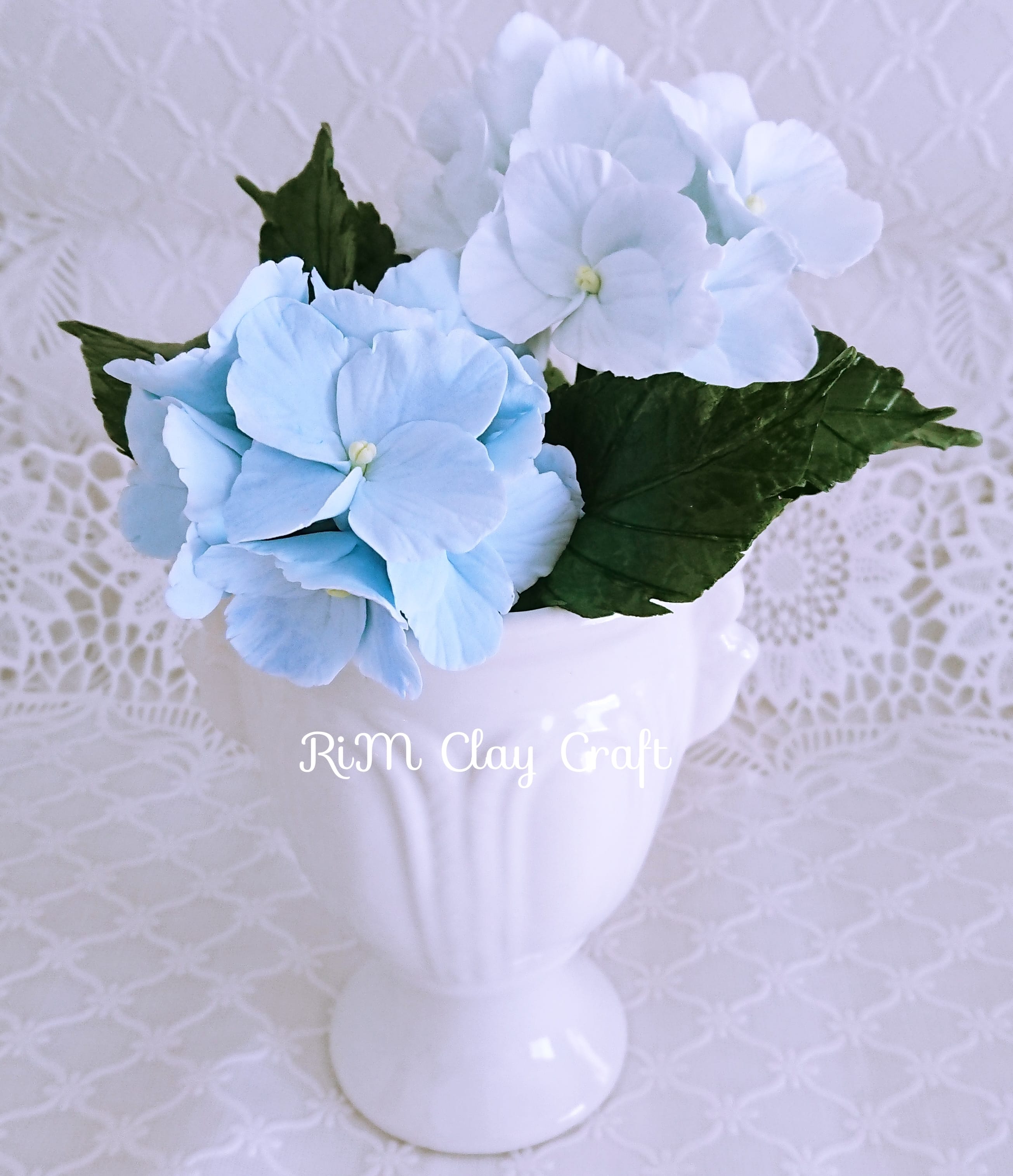 粘土のあじさい完成しました✨
