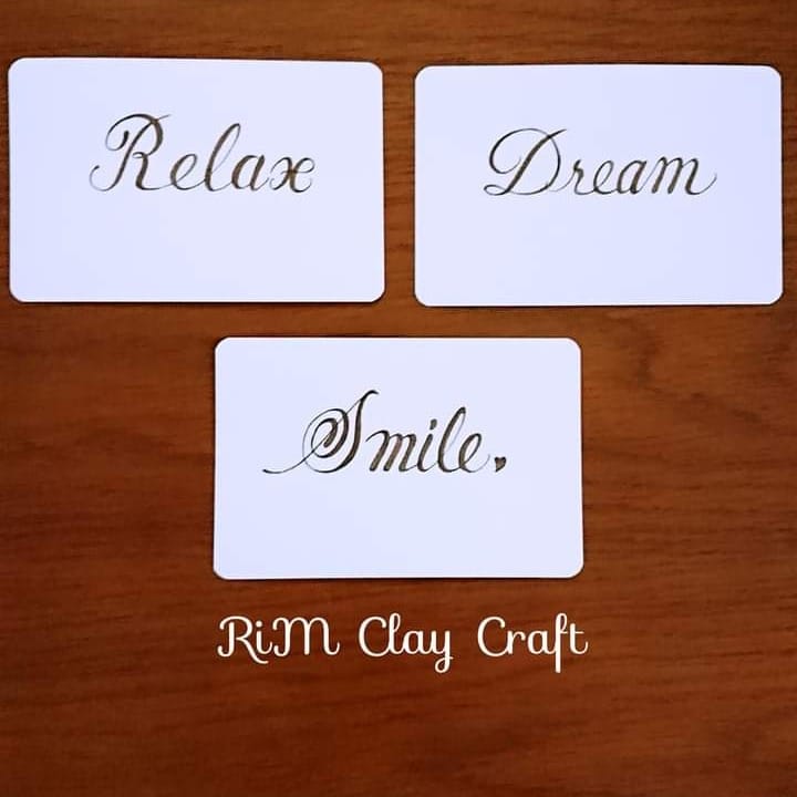 カリグラフィーと粘土のコラボ