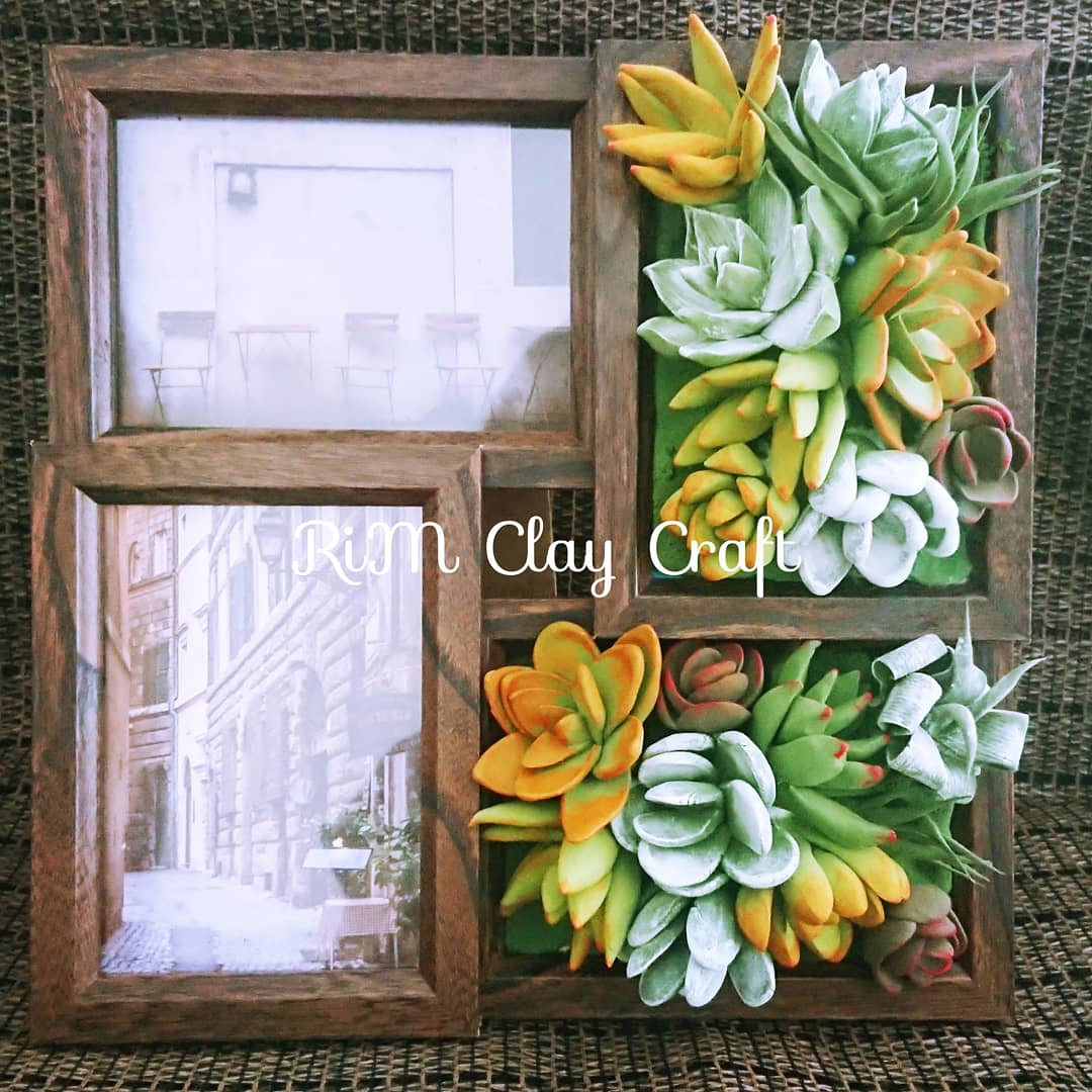 今まで作った粘土の多肉植物