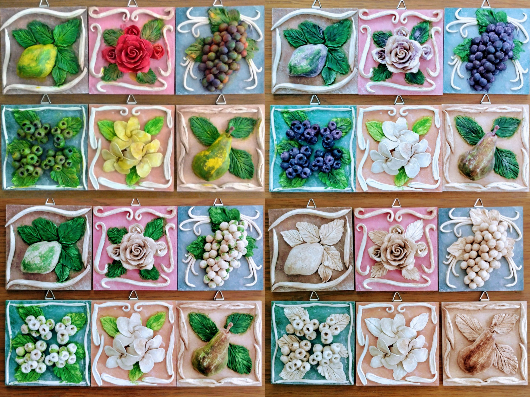 作品展用の小さな6枚色塗りをしています🎨