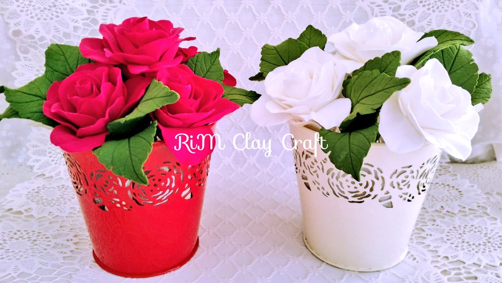 粘土新作できました🌹