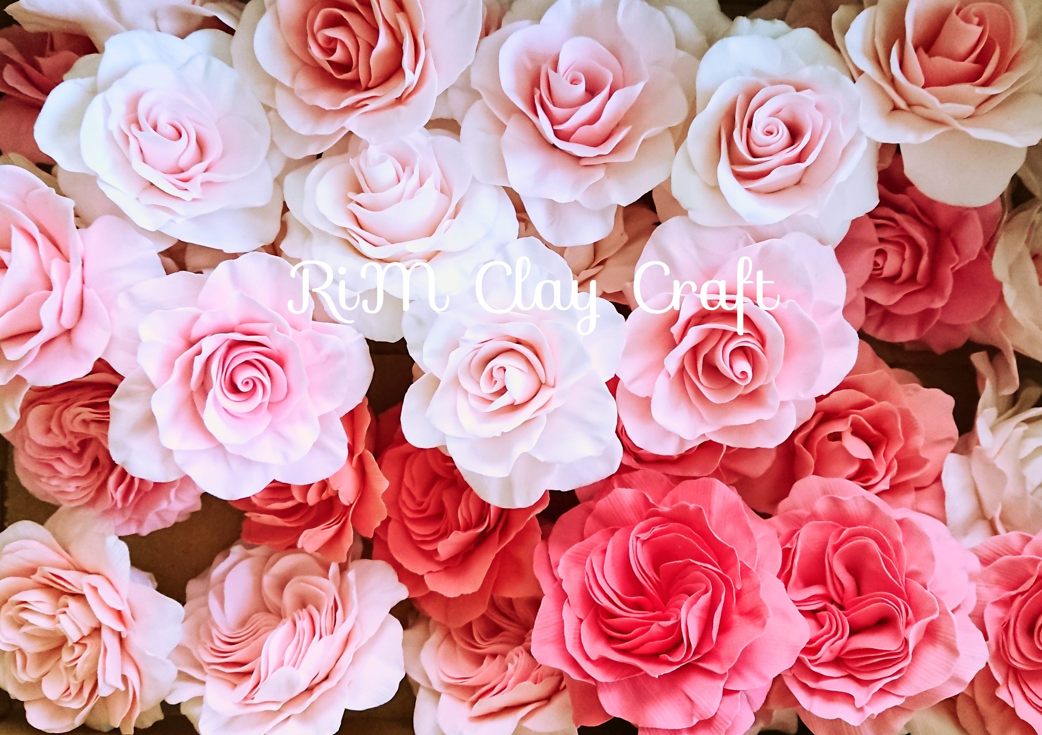 粘土作品展で使うお花