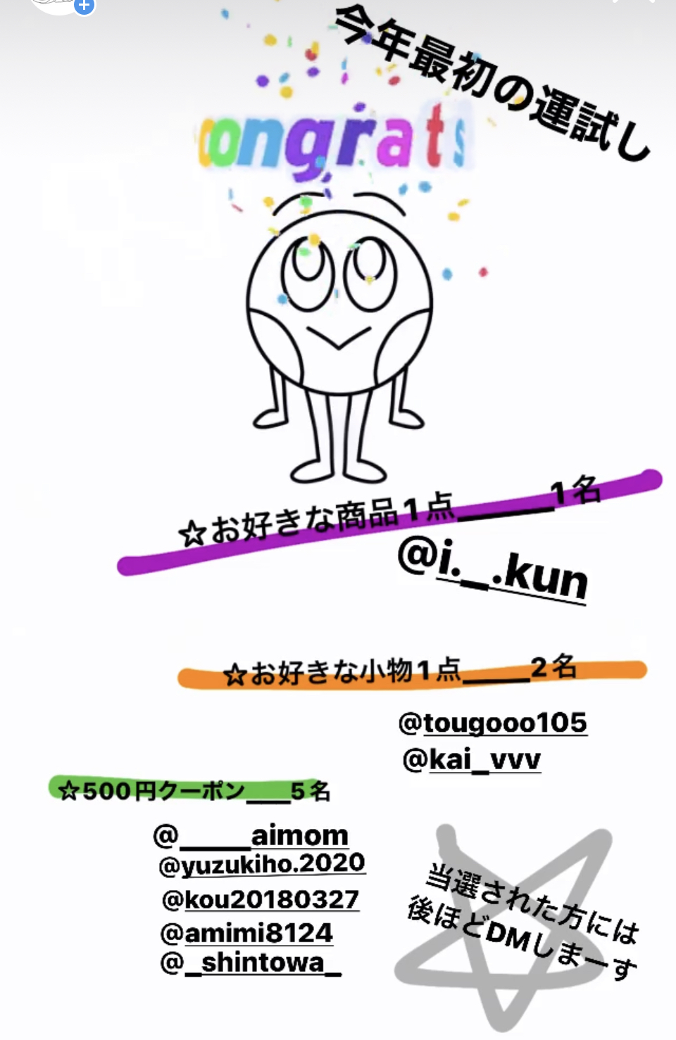 プレゼント企画 発表!!