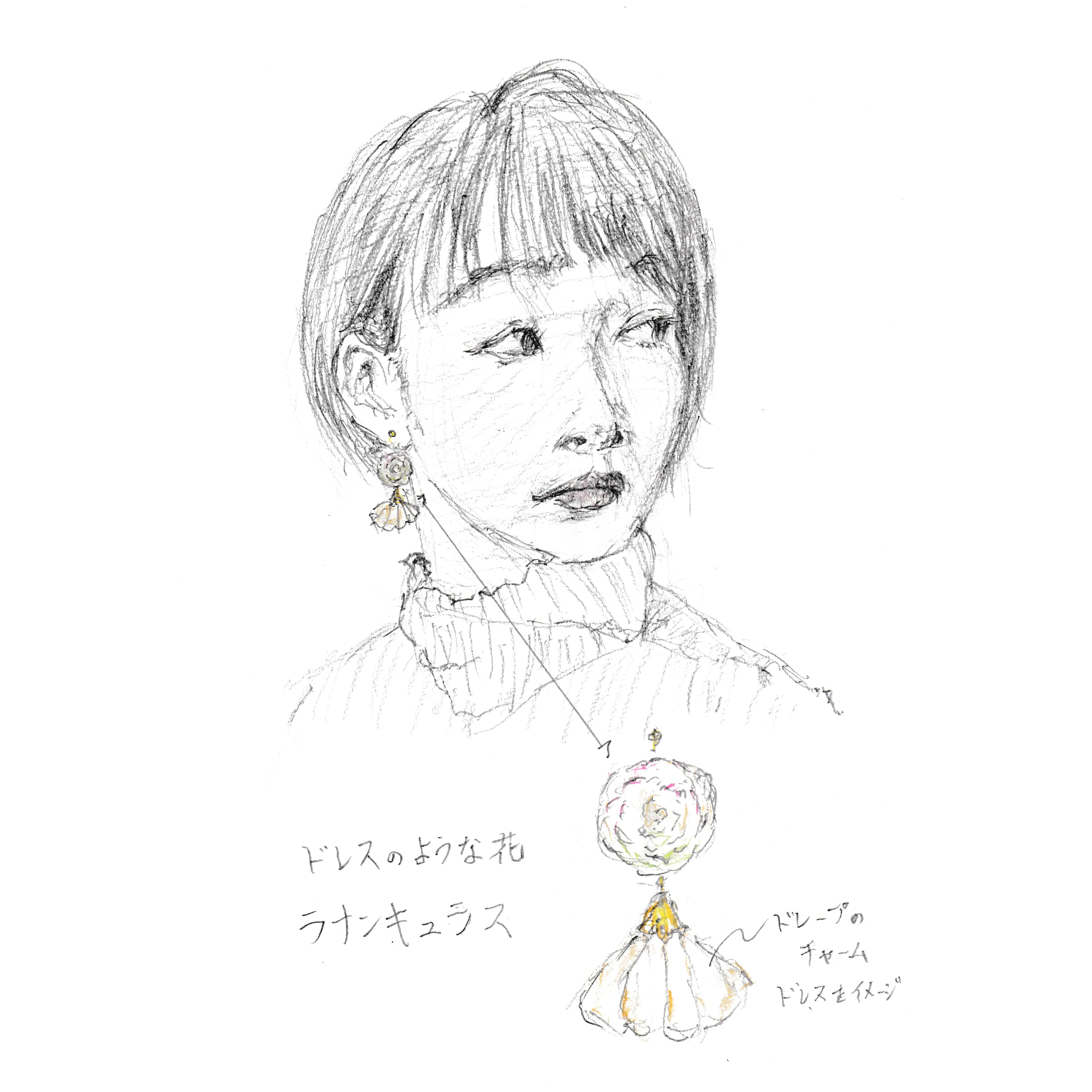 「ranunculusピアス」原案