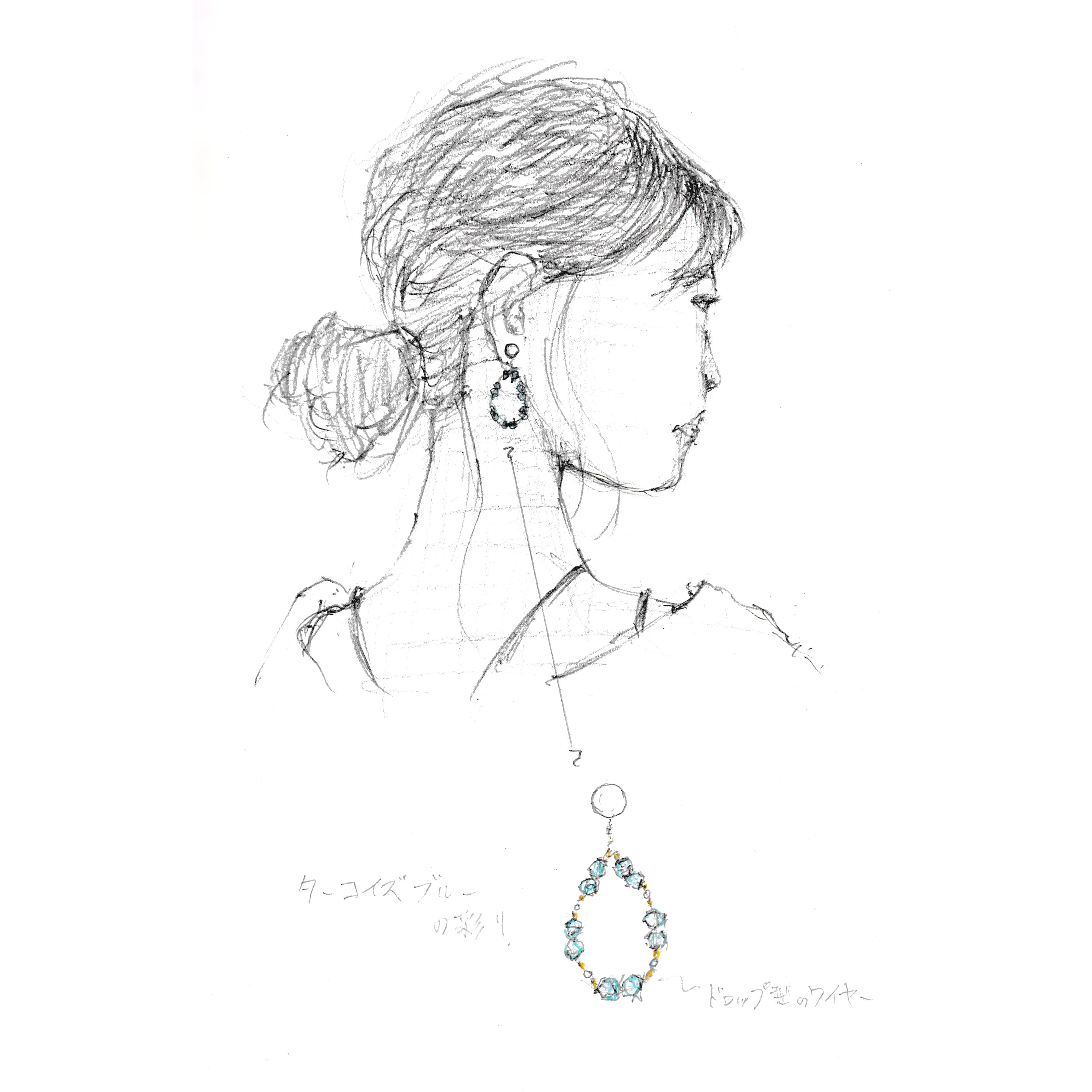 「turquoiseピアス」原案
