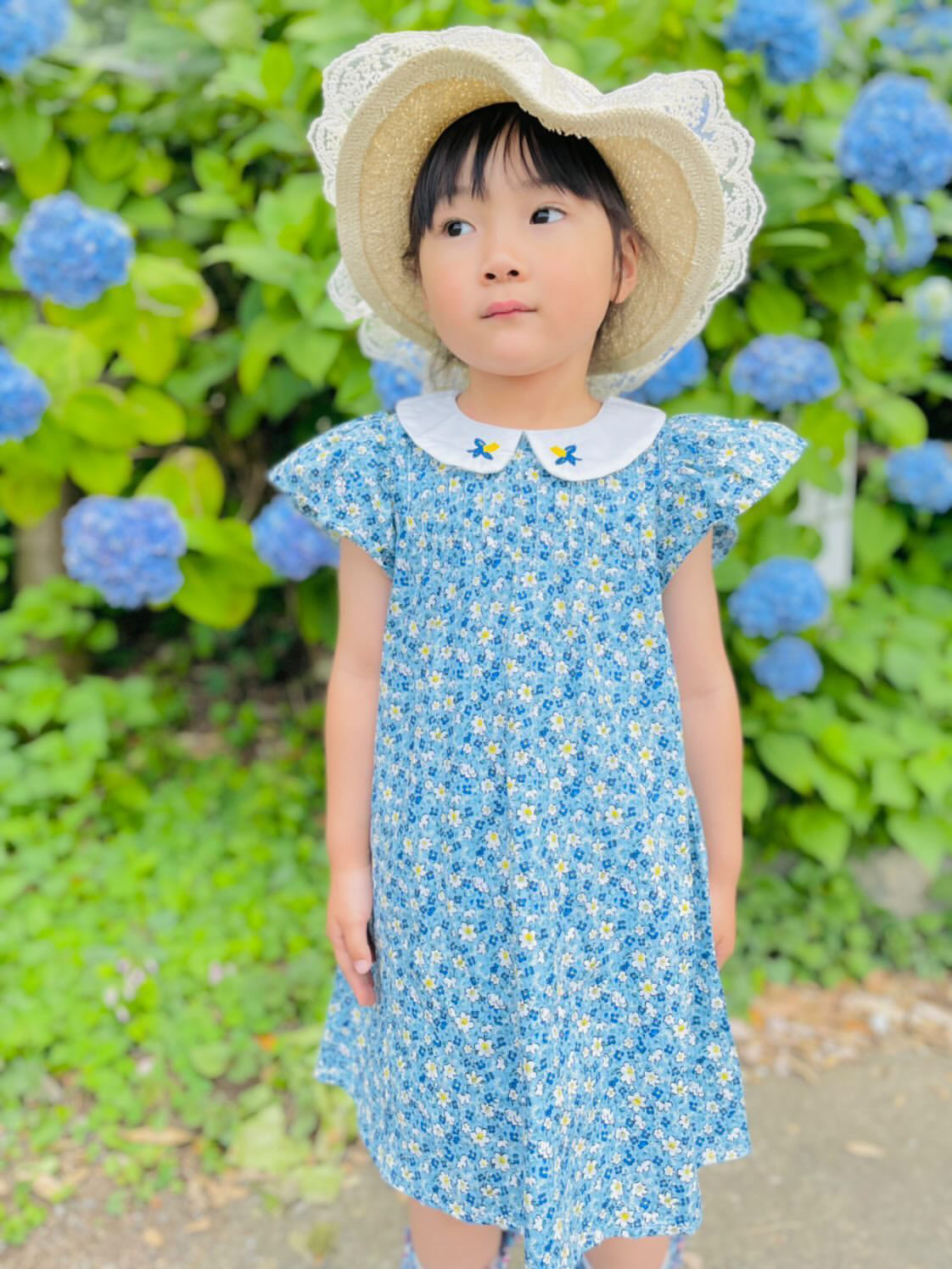 花柄ワンピース