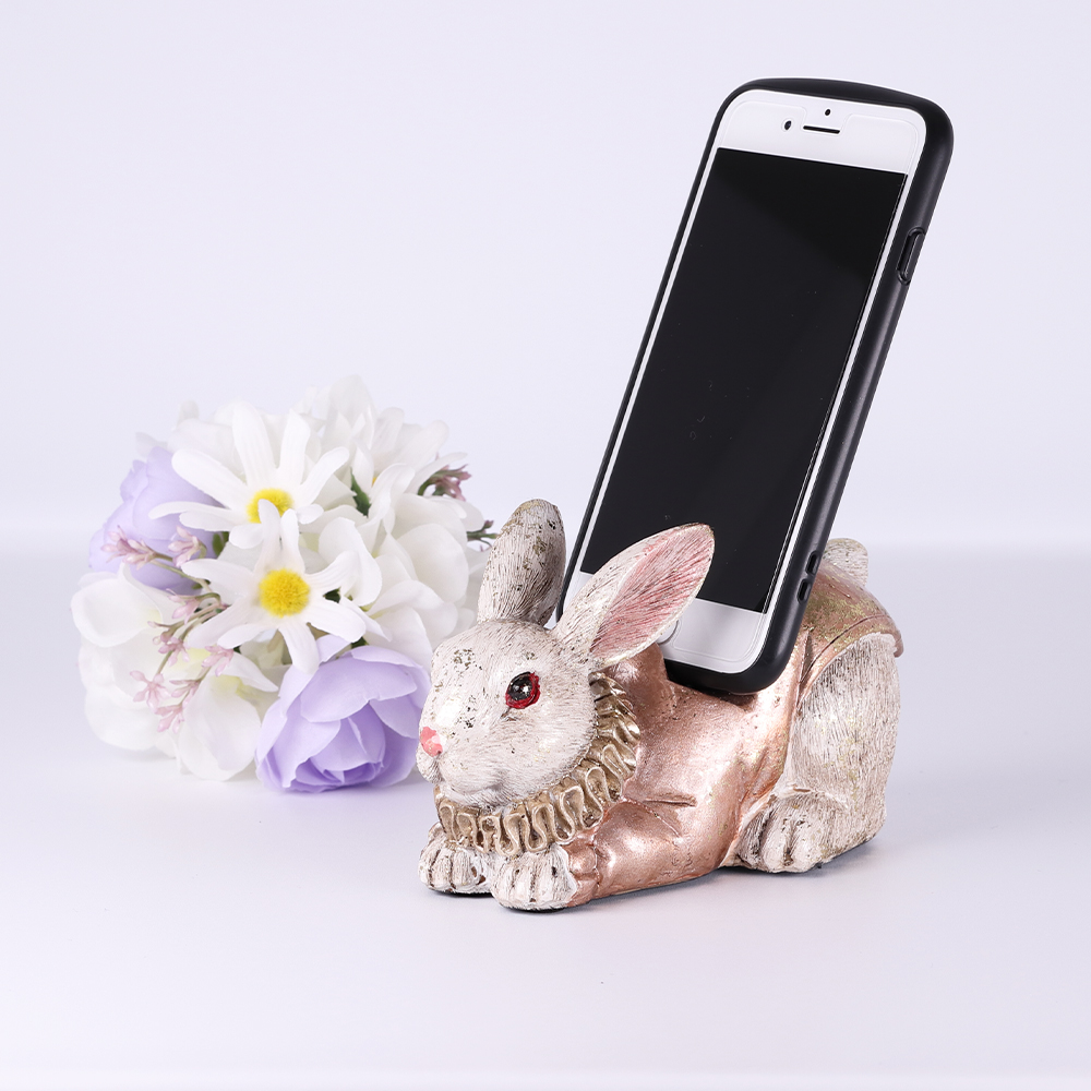 アンティーク調うさぎさんスマホスタンド