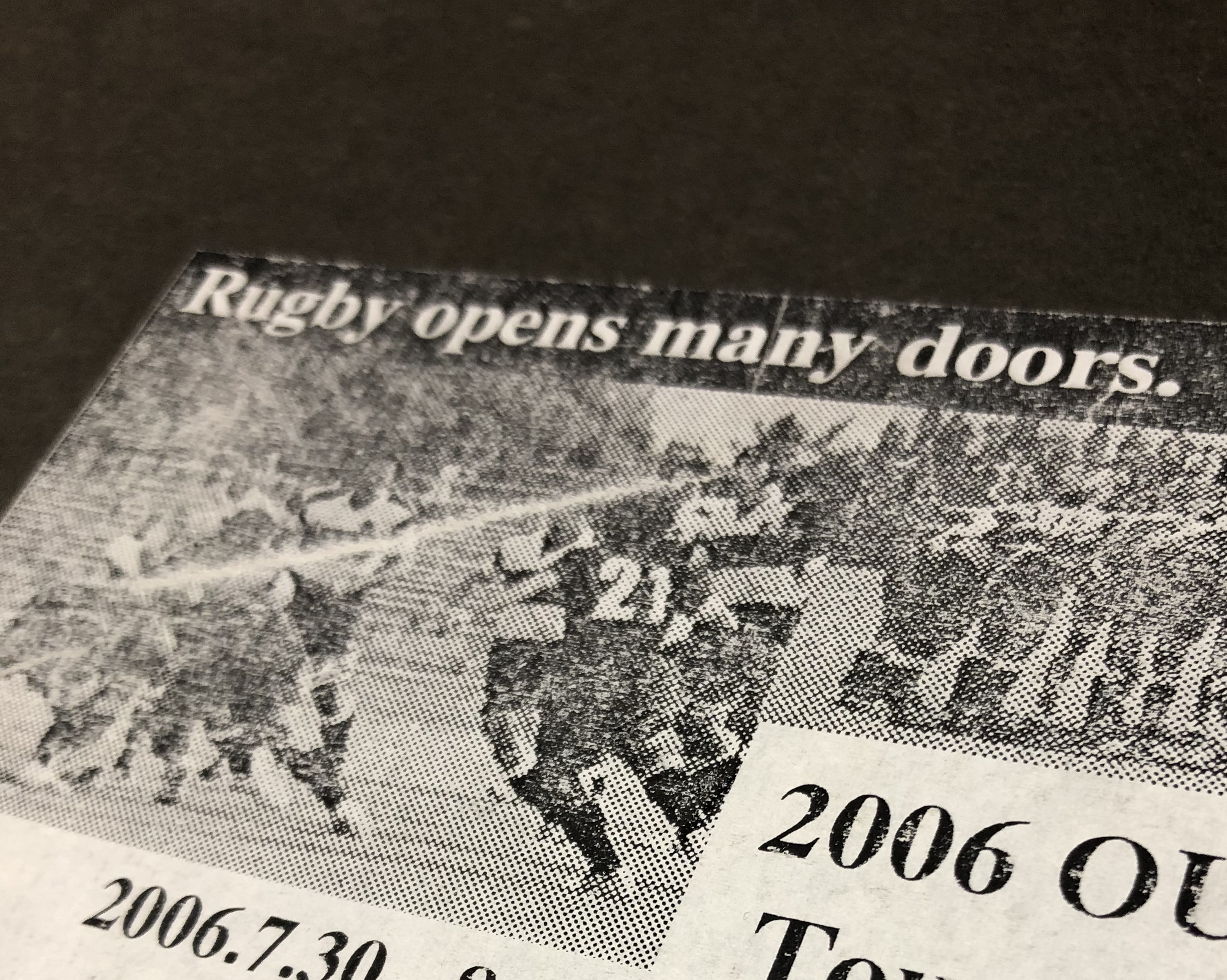 RUGBY OPEN MANY DOORS.
