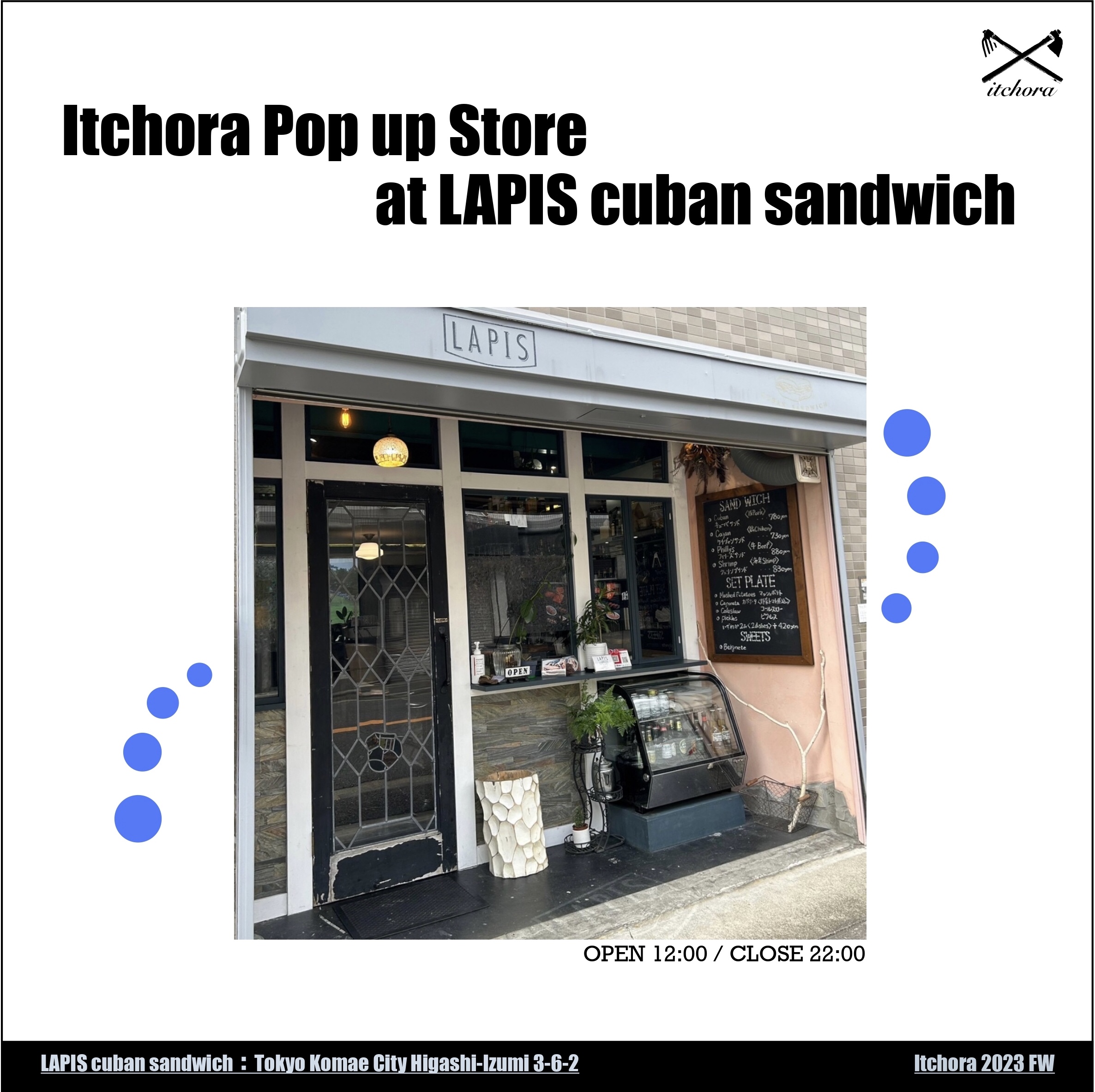 2023.10.28.Sat POP UP at LAPIS cuban sandwich