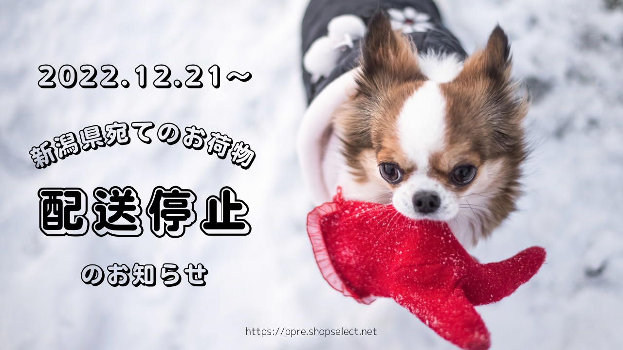 ⚠️新潟県宛の物流停止のお知らせ