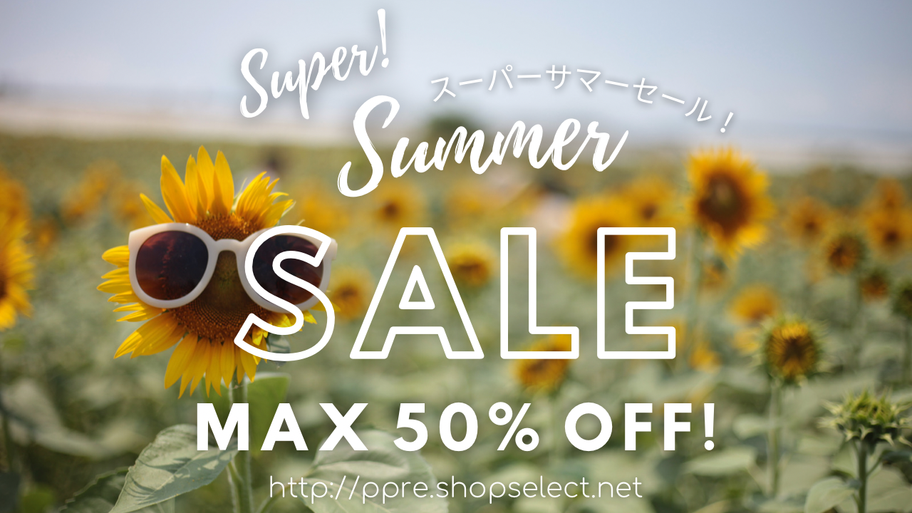 7.22 fri 23:59終了🔔MAX50％OFF✨SUPER SUMMER SALE🛍🎈