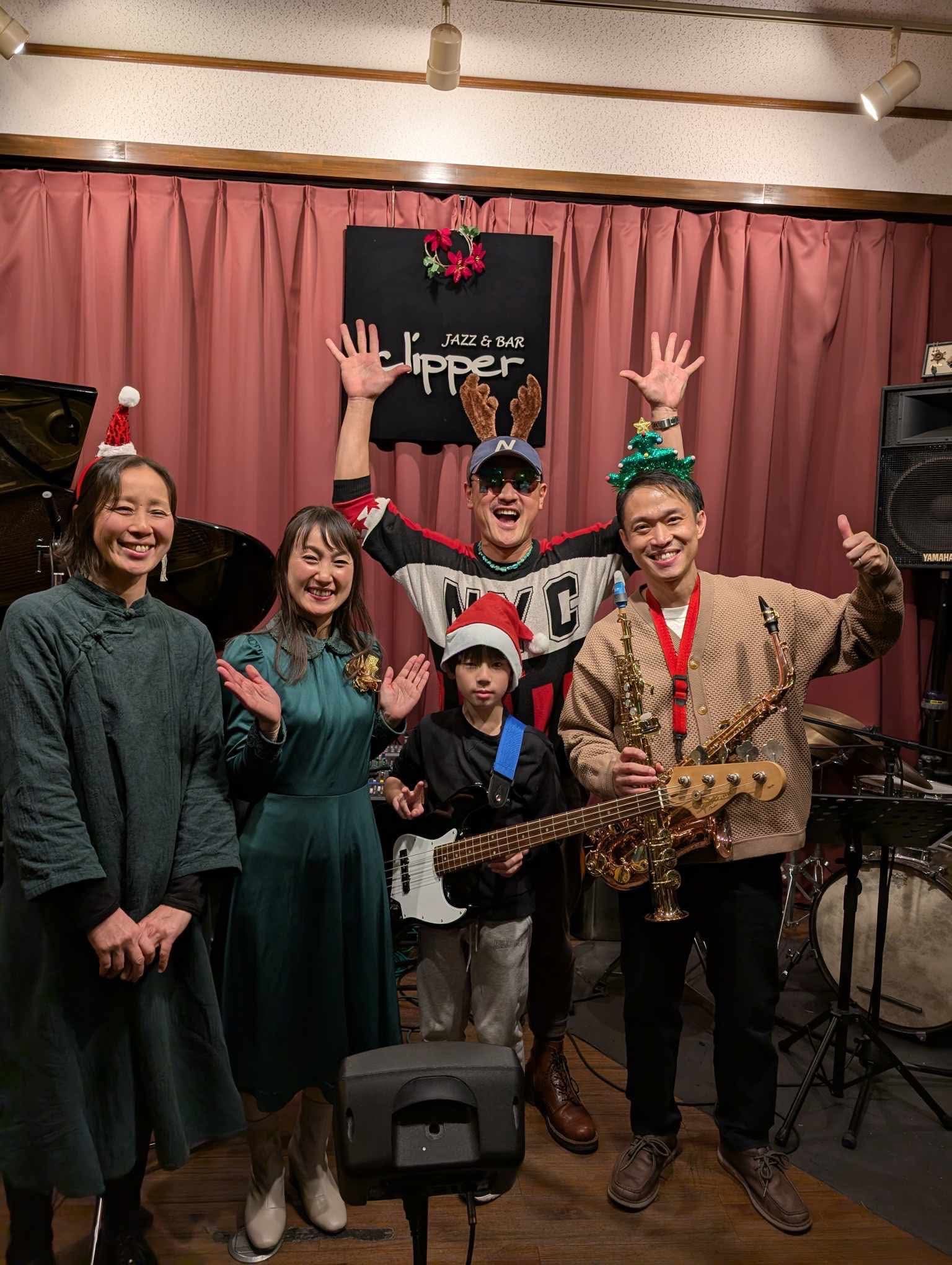 照屋実穂×のぼとはるみ+ゲスト谷中英一ライブ＠千葉みなとclipper、ありがとうございました🎄