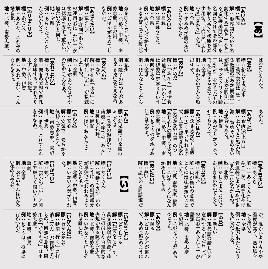 特典！三重弁辞書掲載