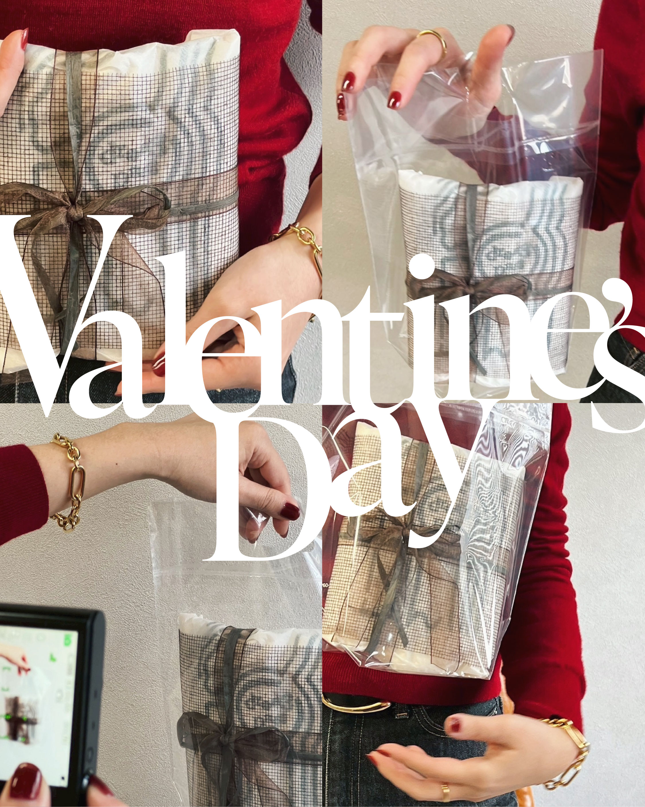 バレンタインギフトに靴下と巾着はいかがでしょうか。🍫🧦