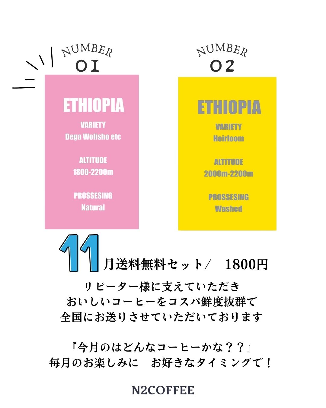 【先行予約】11月送料無料セットの予約開始お知らせ-