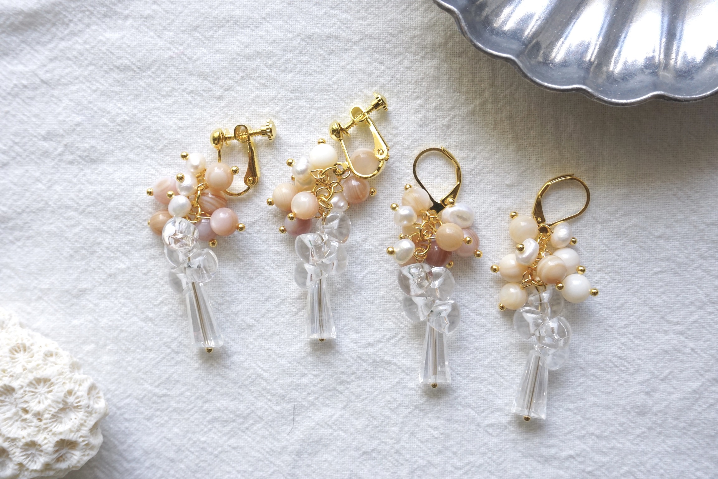 あこや真珠の素！？核で作った海のアクセサリー