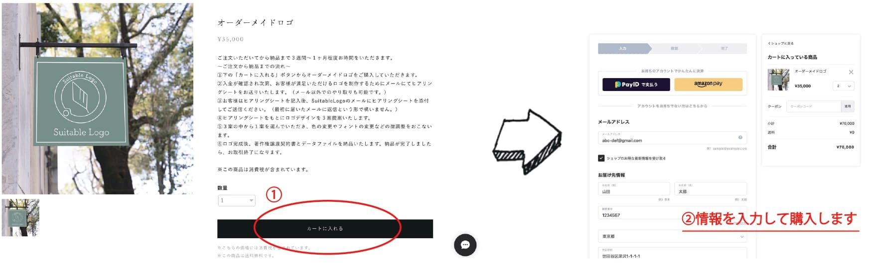 ロゴの注文から納品までの流れ