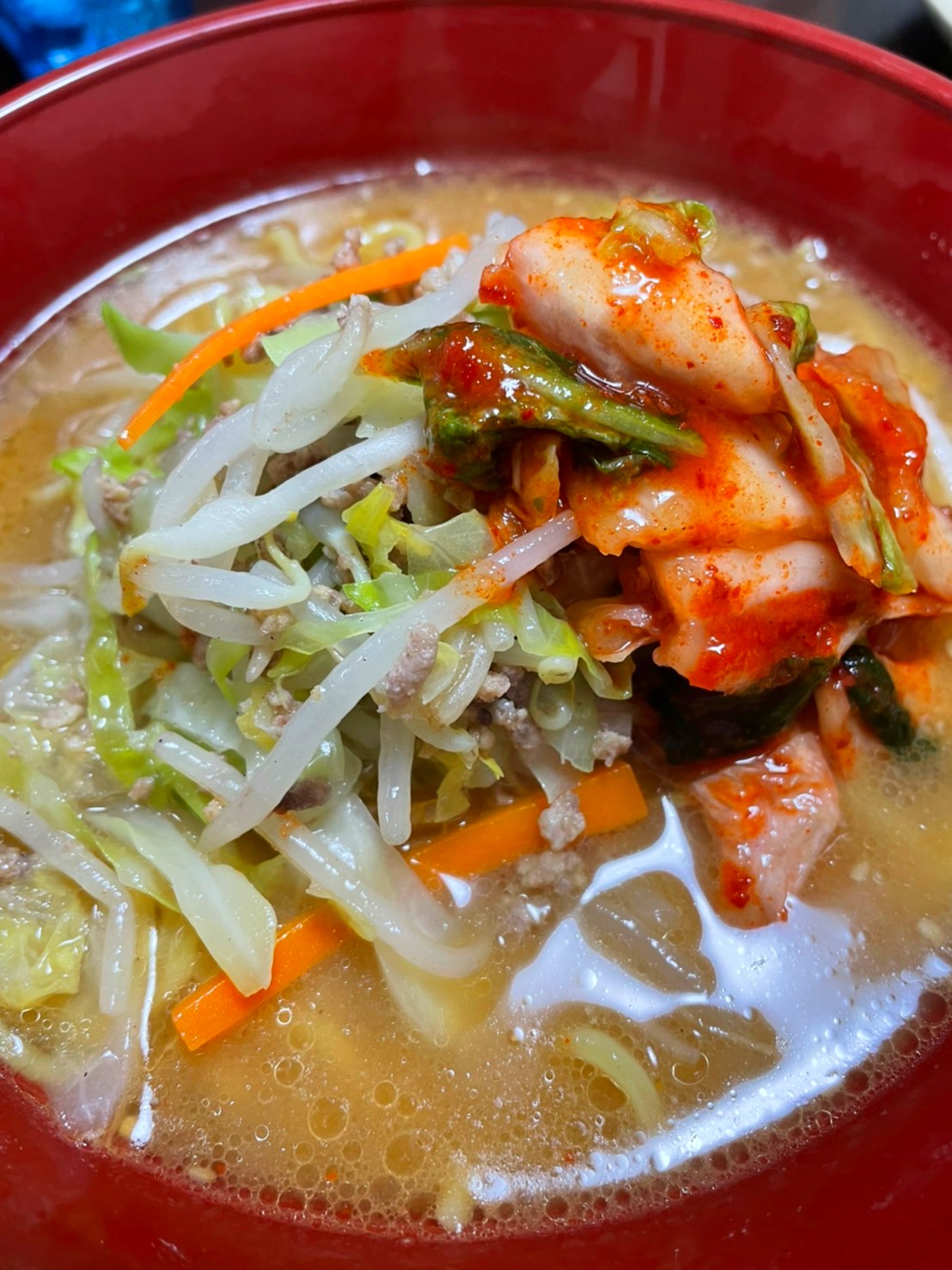 味噌ラーメンを作りました。