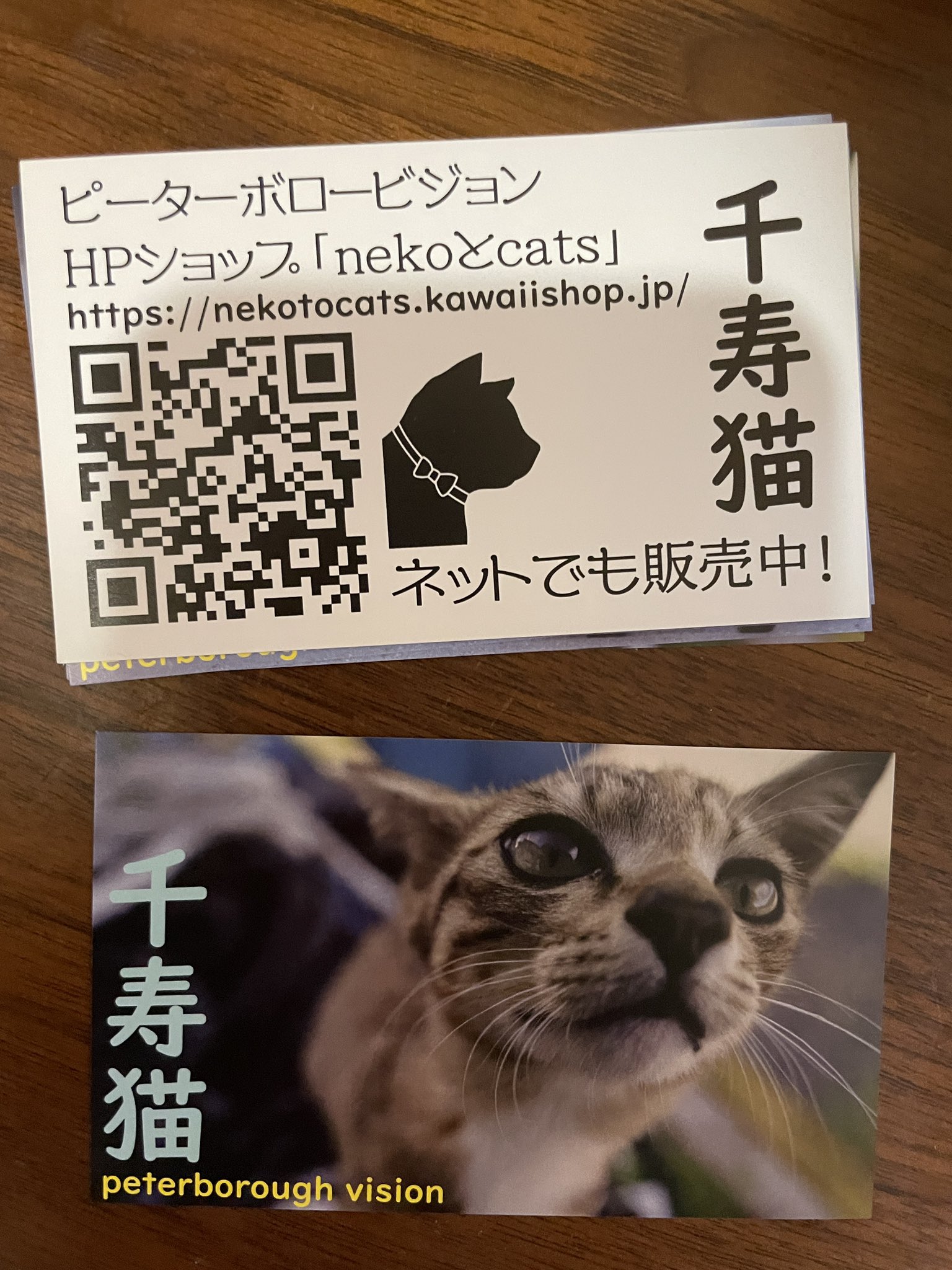 猫カレンダーのショップカード作成