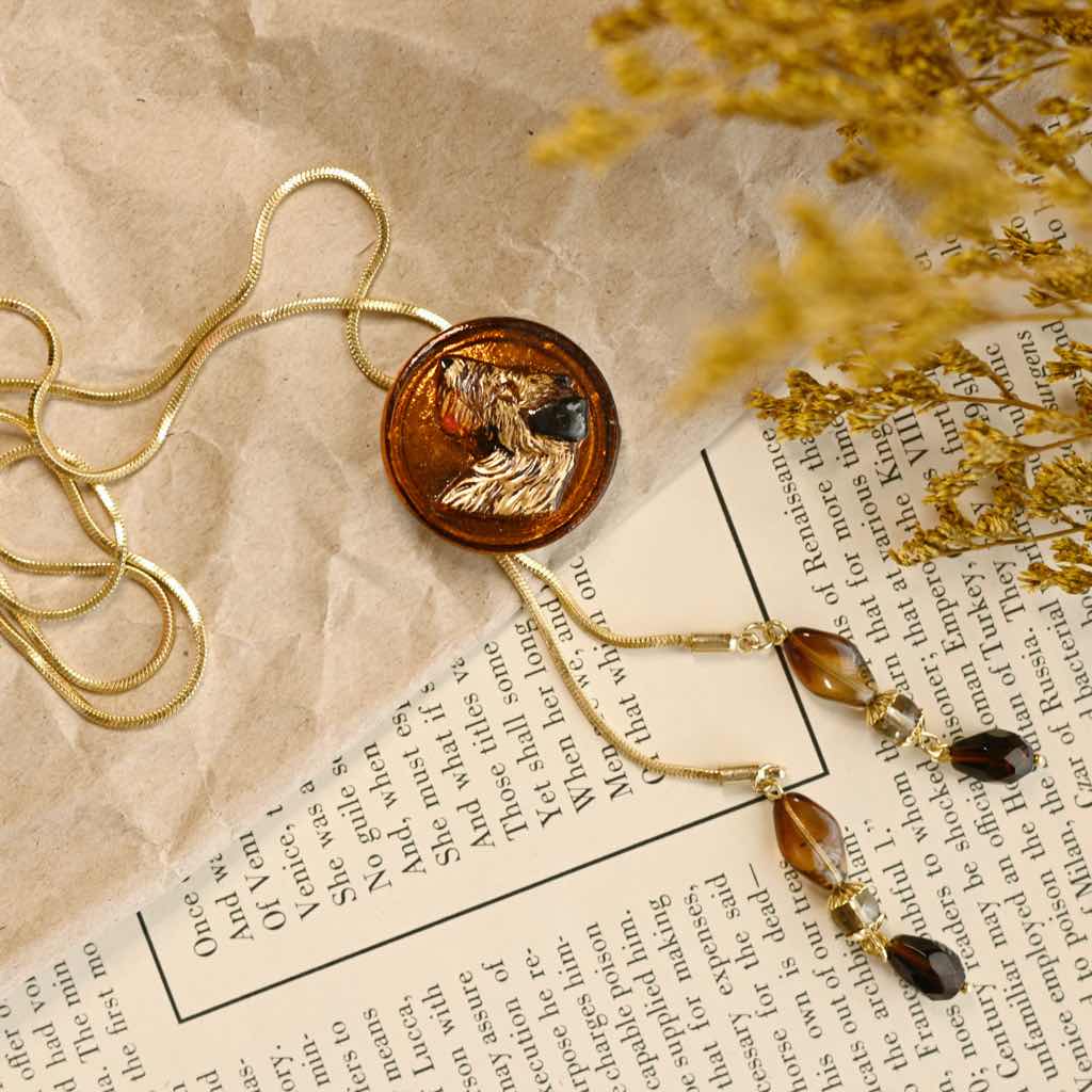 【 新コラボアイテム 】ヴィンテージチェコボタンのネックレス