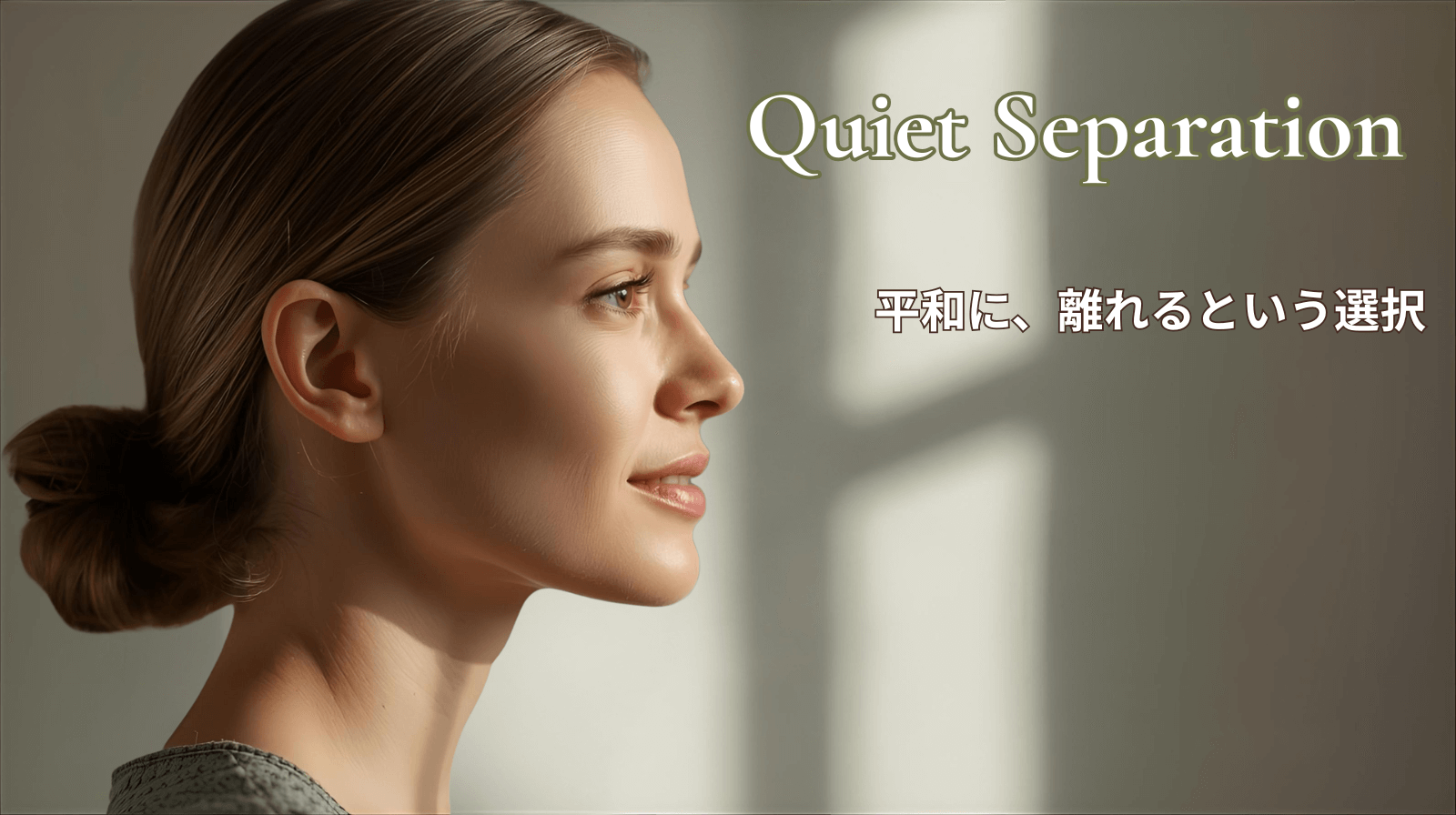 自分らしくいられない関係から、平和に離れるという選択― Quiet Separation