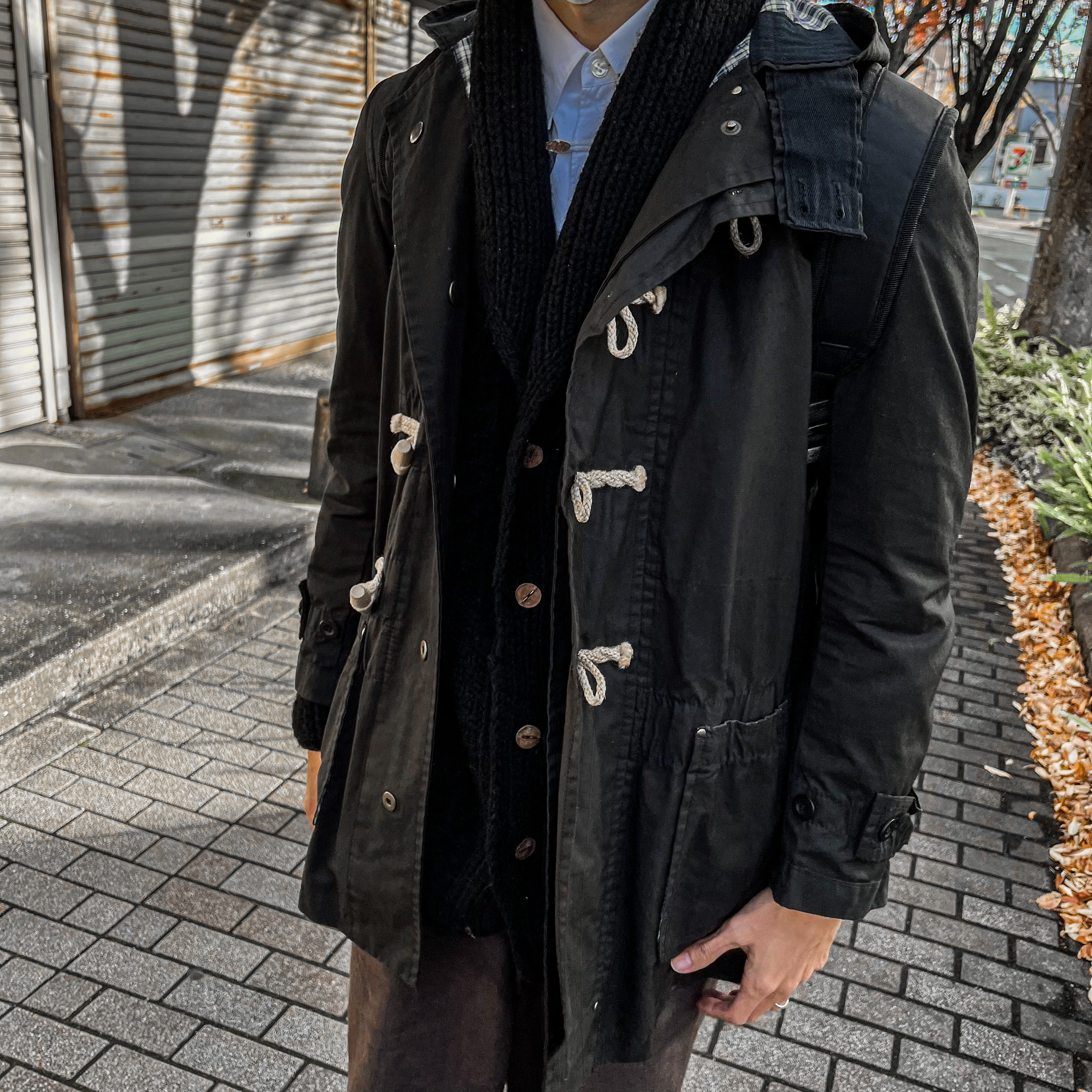 〔COMME des GARCONS × GLOVERALL 〕oiled Duffle coat