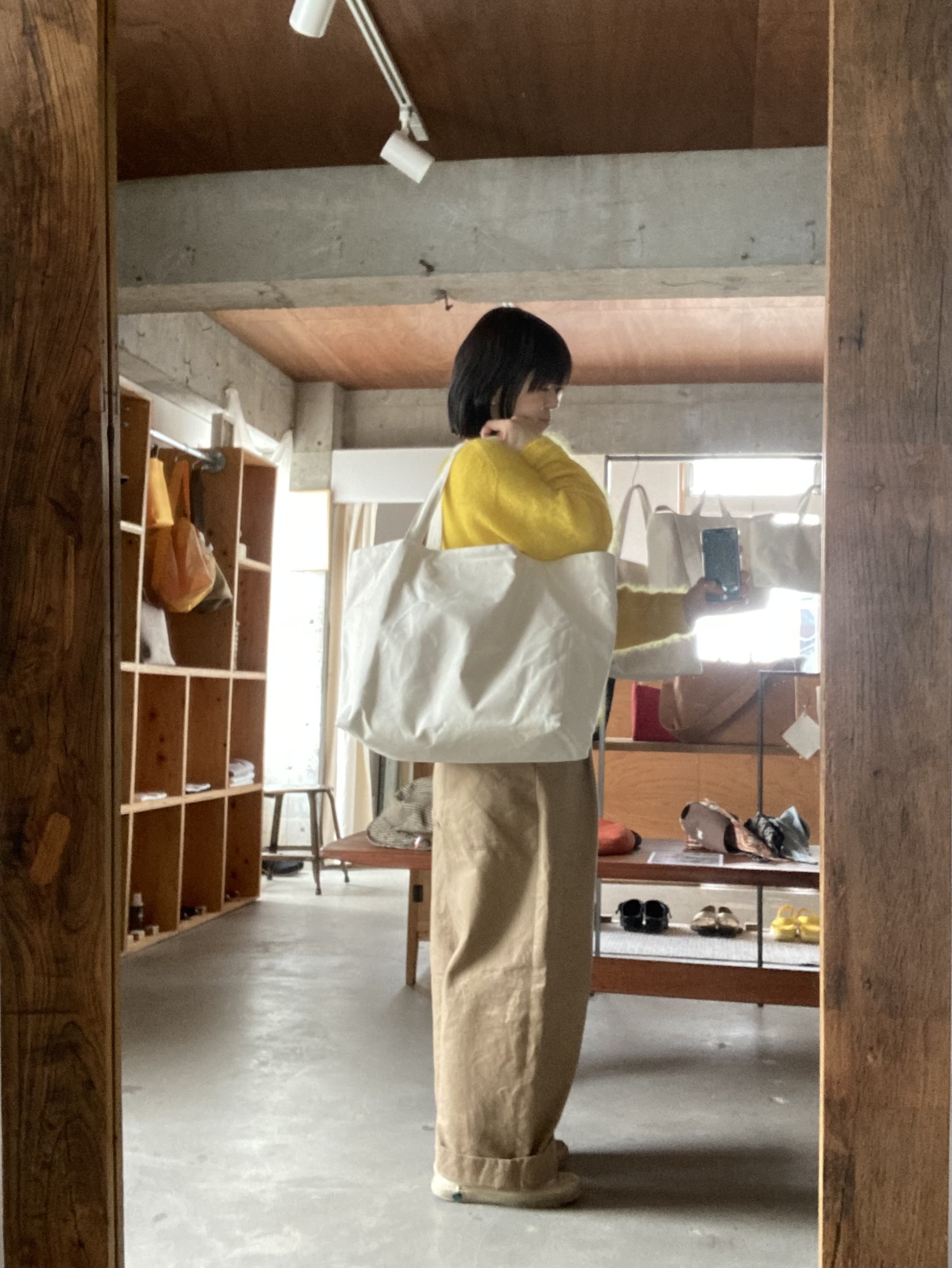 私の好きなSquare tote L - Long handled -