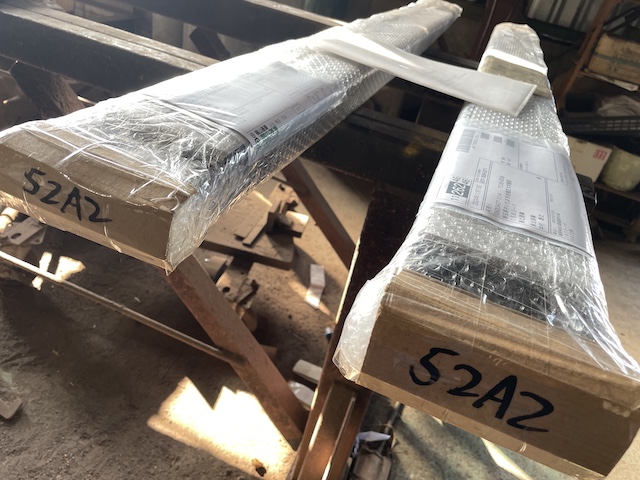 板厚6mmフォークリフト爪サヤフォーク1520mm(1.35~1.8t)52A2発送準備完了！