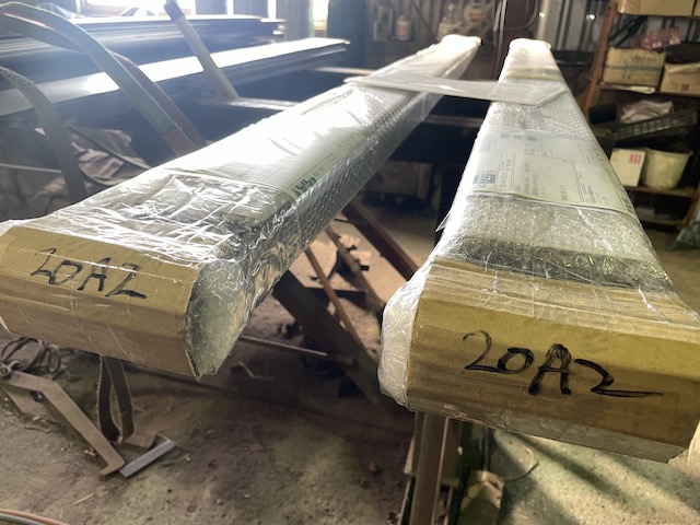 板厚6mmフォークリフト爪サヤフォーク2000mm(1.35~1.8t)20A2発送準備完了！