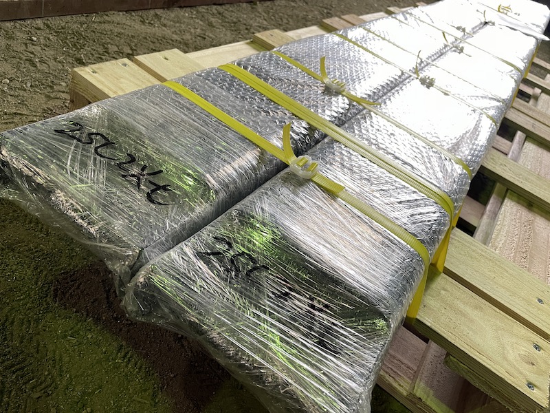 2500mmPL9サヤフォーク(3.5～4.5t)フォークリフト用アタッチメント25C2Xt発送