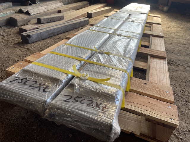 2500mmPL9サヤフォーク(3.5～4.5t)フォークリフト用アタッチメント25C2Xt発送準備