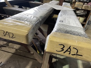 板厚6mmフォークリフト爪サヤフォーク1300mm(1.35~1.8t)3A2発送準備完了！