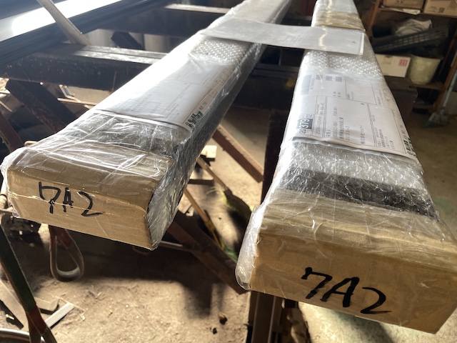 板厚6mmフォークリフト爪サヤフォーク1700mm(1.35~1.8t)7A2発送準備完了！