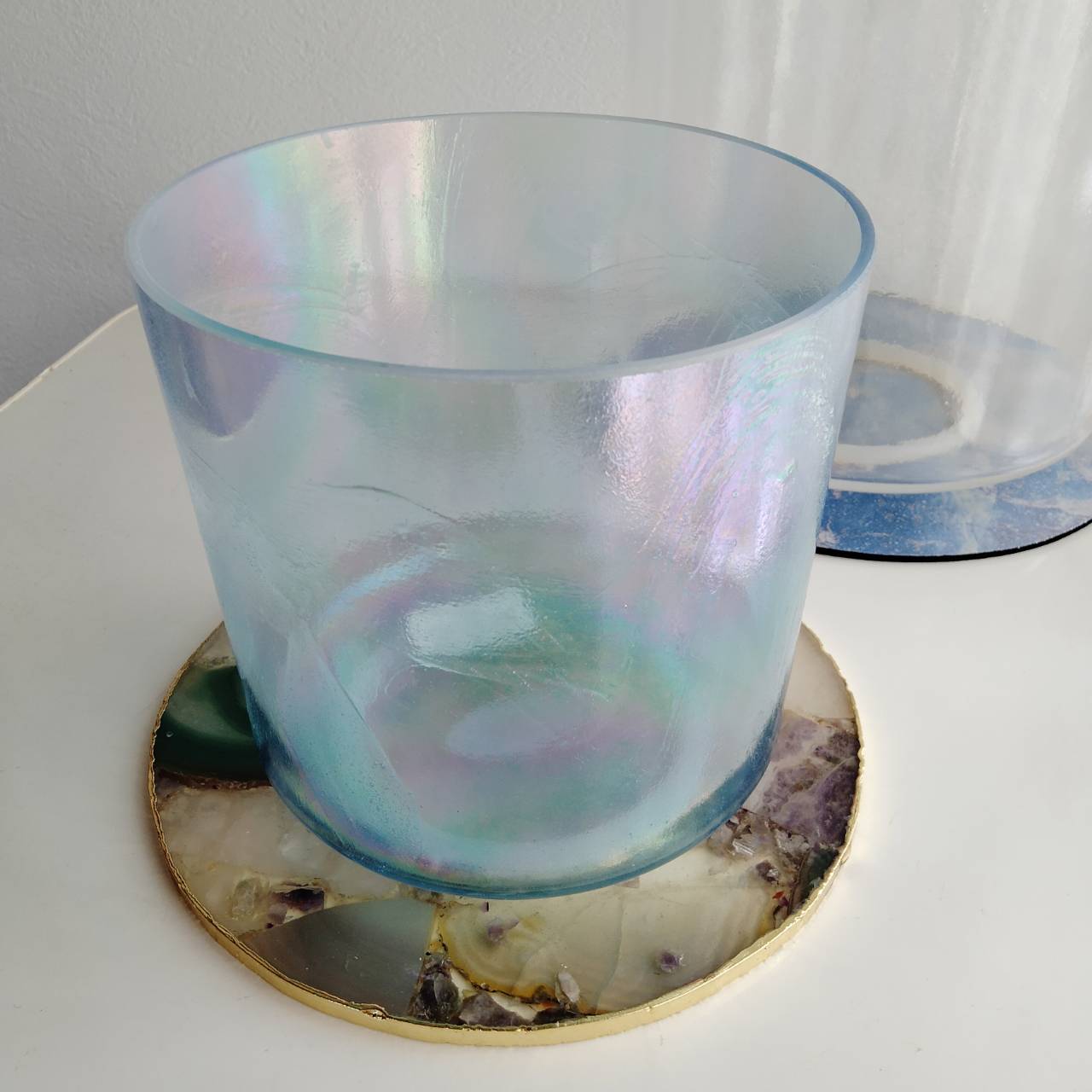 アゼツライトプラチナムアクアオーラゴールド Crystal Tones社アルケミークリスタルボウル♫