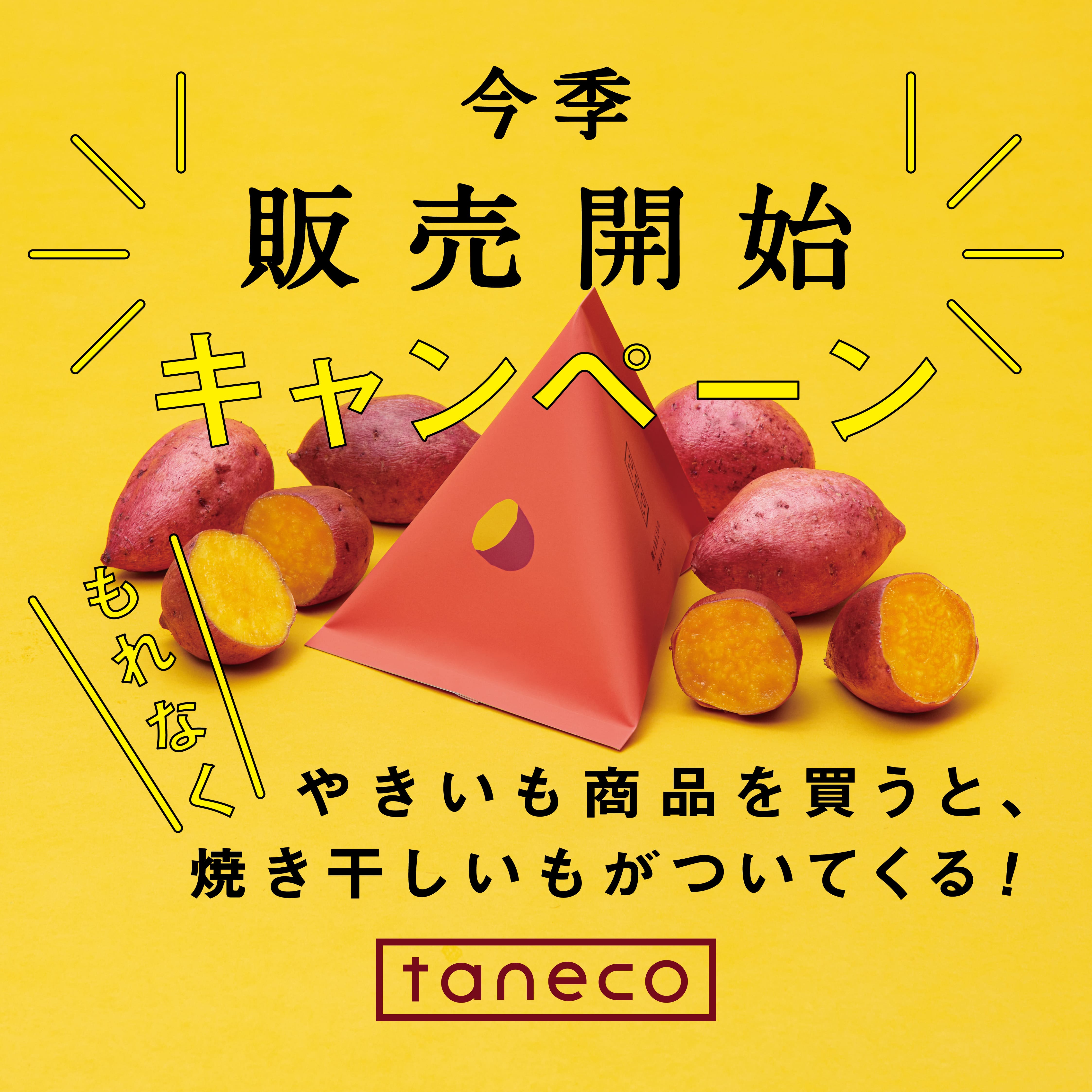 今季販売開始キャンペーン やきいも商品を買うと、もれなく焼き干しいもがついてくる！
