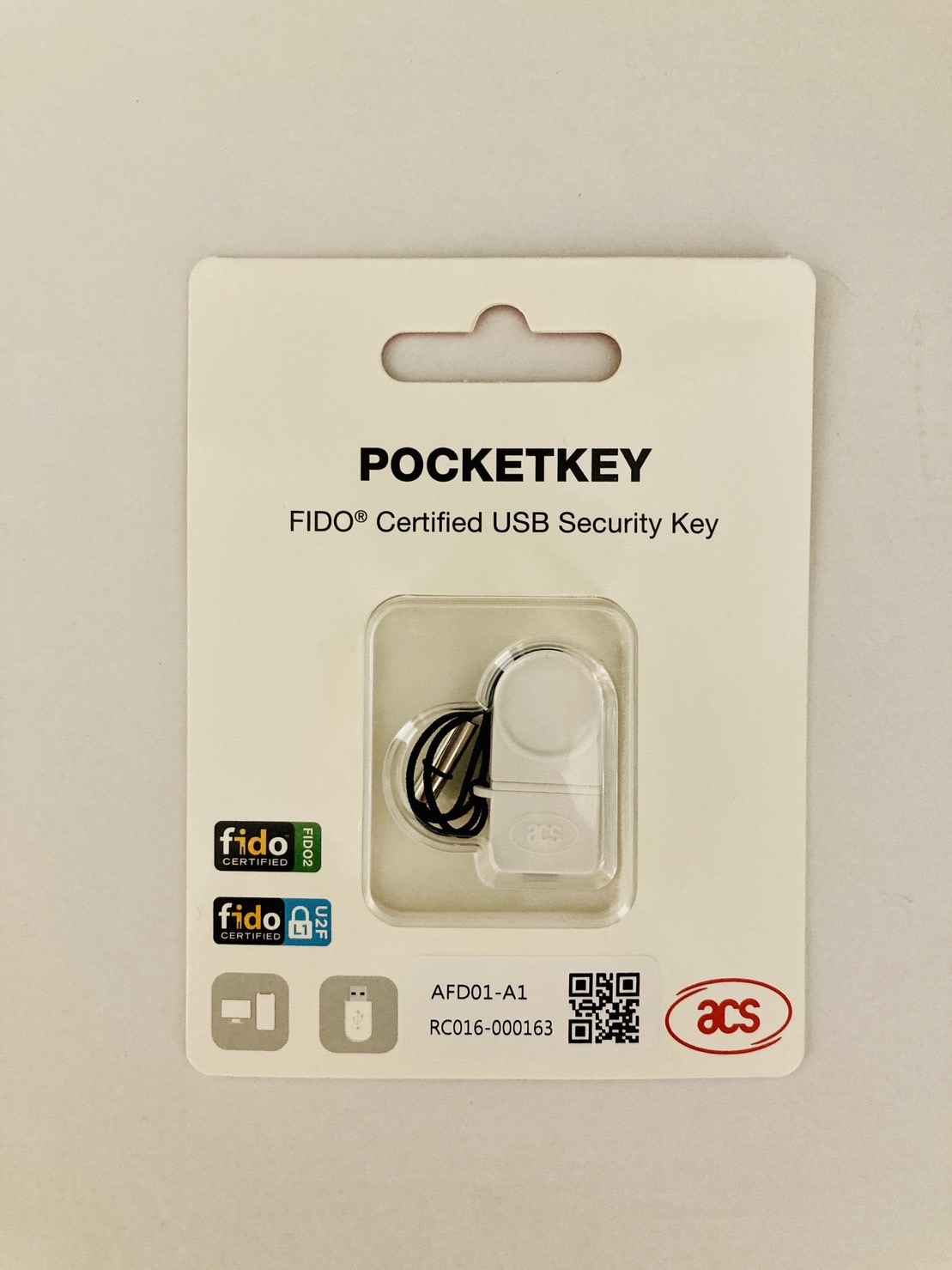 ACSのポケットキーFIDO認定USBセキュリティキー販売開始！