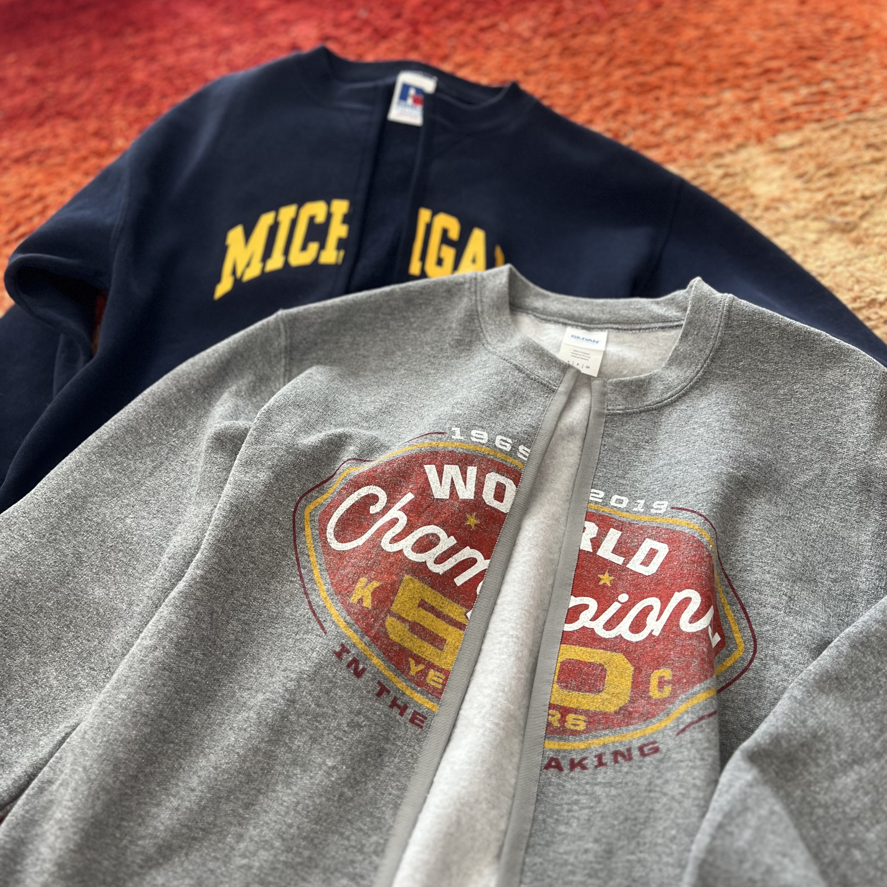 Remake used sweat cardigan !