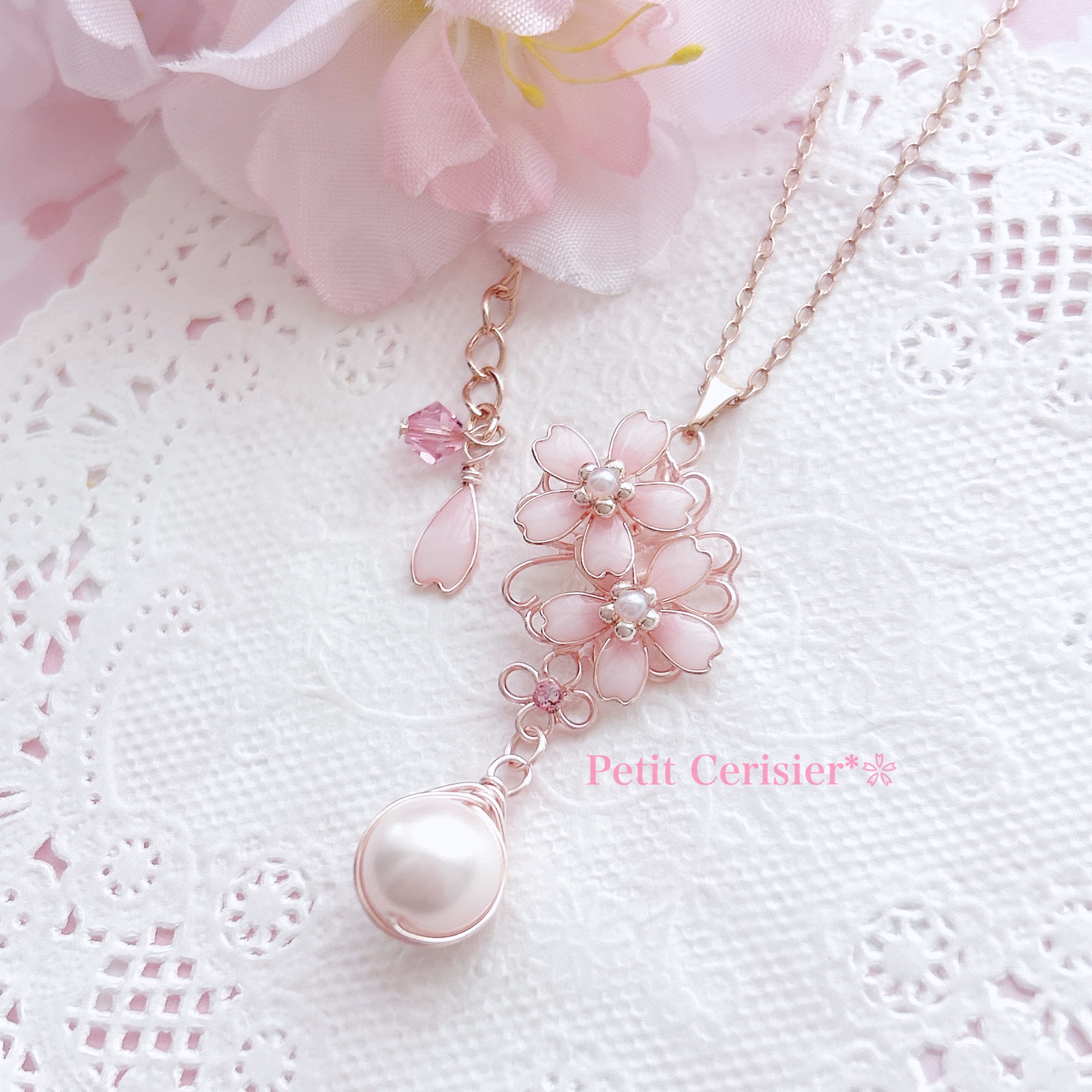 sakura fleur 桜のペンダント...♪*ﾟ