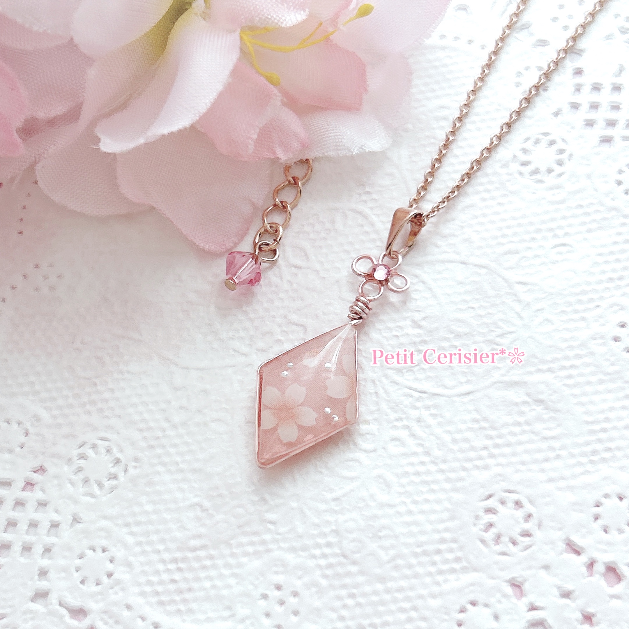 桜柄･❀リバーシブルペンダント