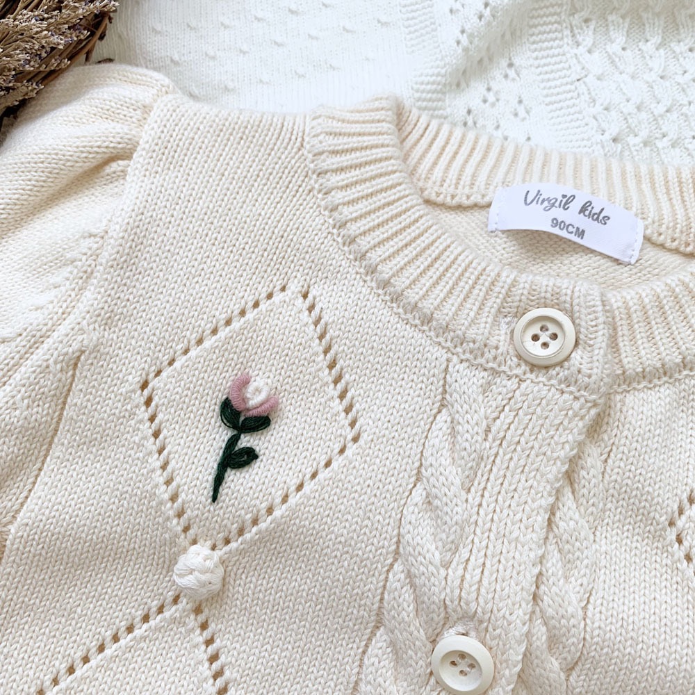 刺繍カーディガンのご紹介🌷.*