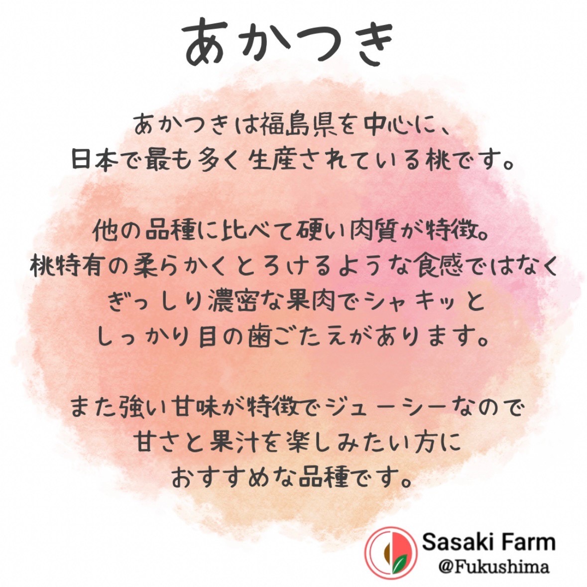 福島の美味しいあかつき！