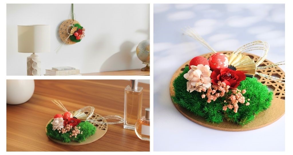 【完成品】プリザーブドフラワーのお正月飾り