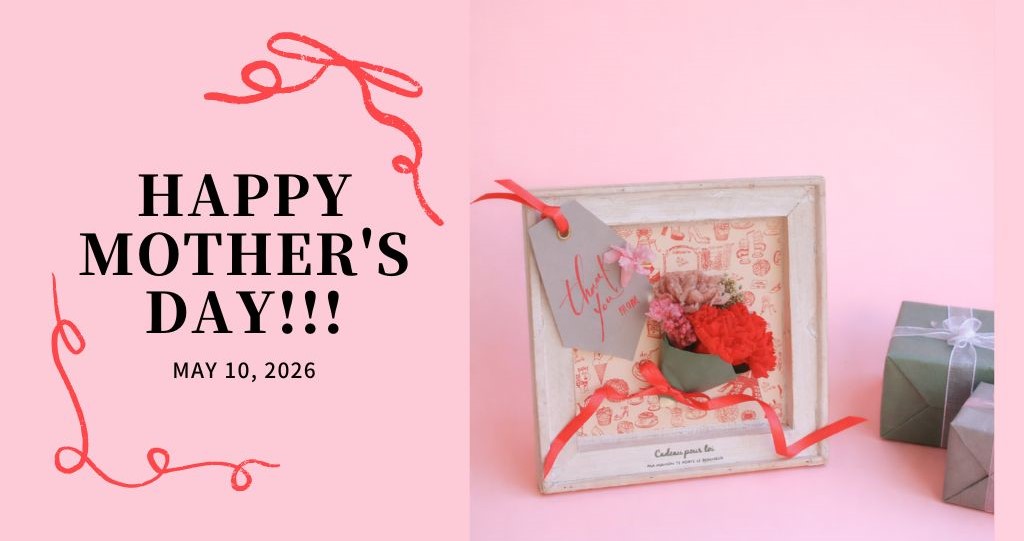 母の日向け👩💕プリザーブドカーネーションのアレンジ