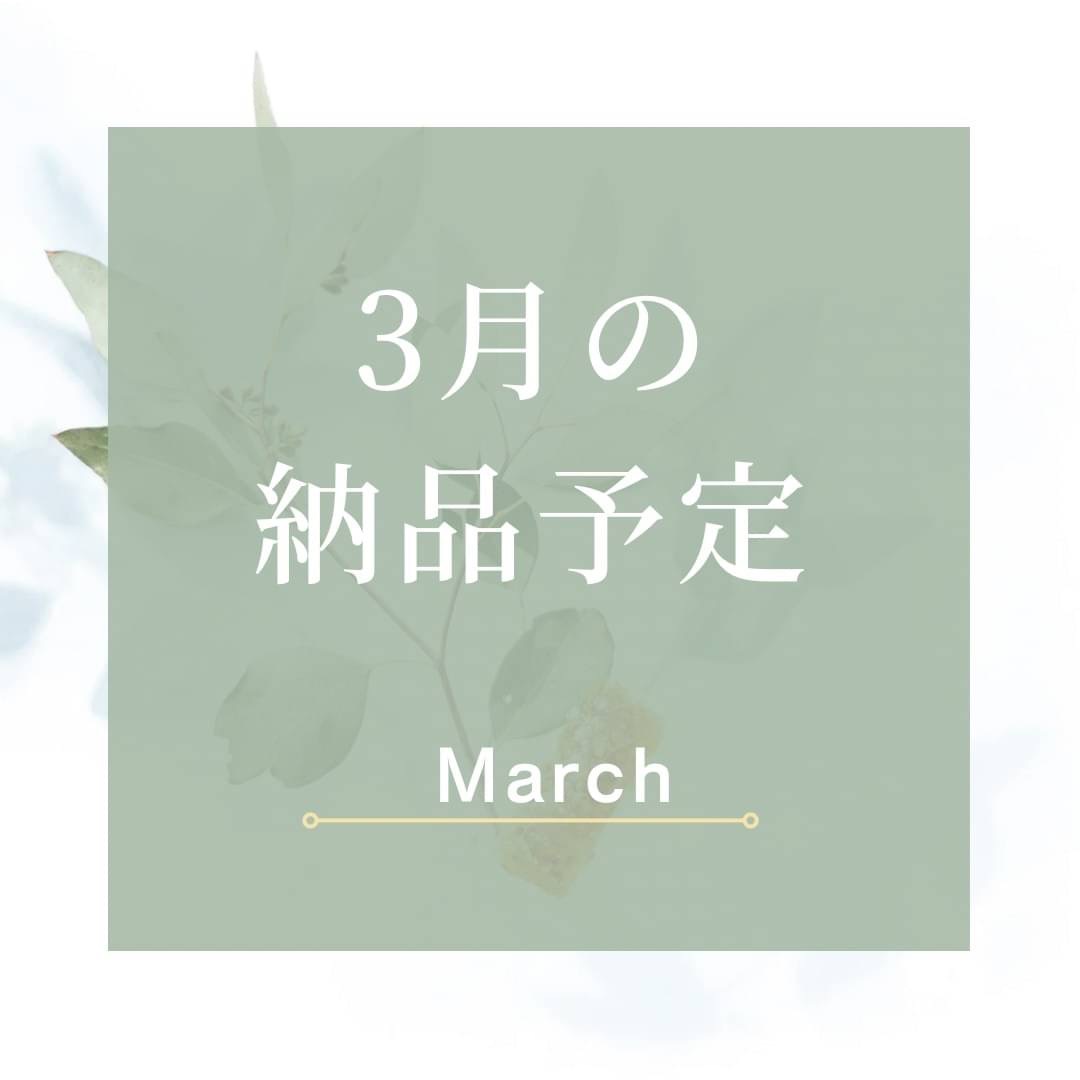 🥯３月のスケジュール🥯